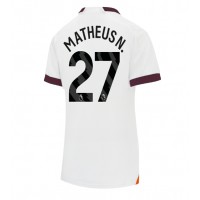 Manchester City Matheus Nunes #27 Vieraspaita Naiset 2023-24 Lyhythihainen